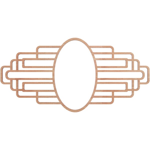 Ekena Millwork Elizabeth Wood Fretwork Pierced Ceiling Medallion, Cherry, 16"W x 8"H x 4 3/8"IW x 7 5/8"IH x 1/4"T CMWP16X08X0250EBCH - main
